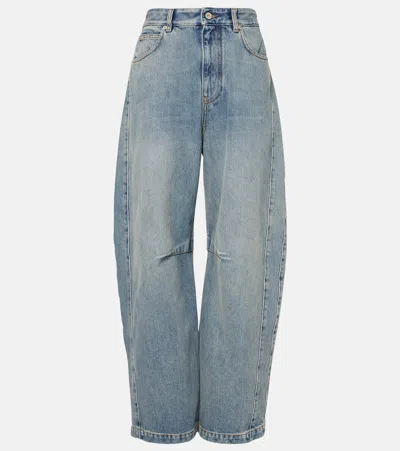 LOEWE ANAGRAM BARREL-LEG JEANS