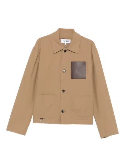 LOEWE ANAGRAM-DEBOSSED COTTON JACKET