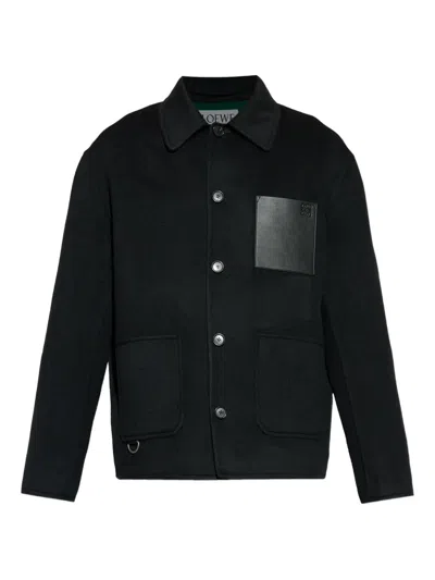 LOEWE ANAGRAM-DEBOSSED WOOL JACKET