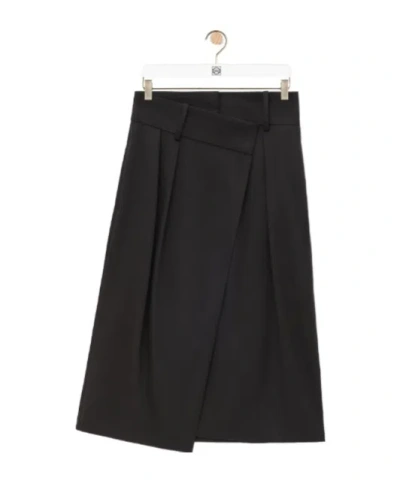 LOEWE LOEWE ASYMMETRIC HIGH-WAISTED WRAP SKIRT