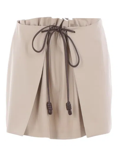 LOEWE DRAWSTRING PLEATED SKIRT