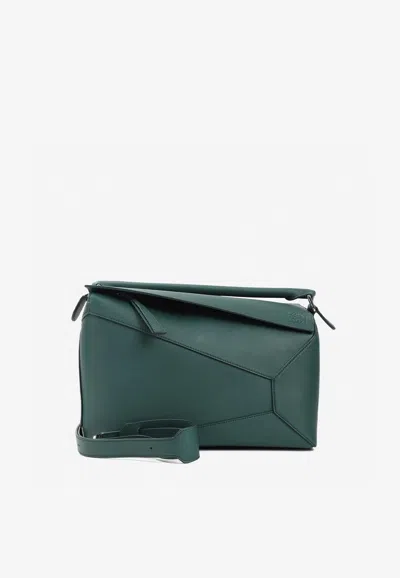 LOEWE LARGE PUZZLE LEATHER TOP HANDLE BAG