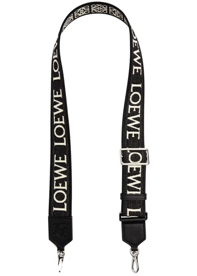 LOEWE LOEWE LOGO-JACQUARD CANVAS BAG STRAP