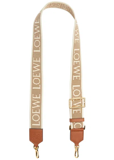 LOEWE LOEWE LOGO-JACQUARD CANVAS BAG STRAP