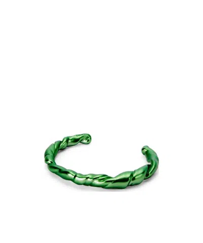 LOEWE THIN NAPPA TWIST CUFF IN STERLING SILVER