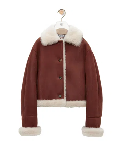 LOEWE LOEWE CROPPED SHEARLING JACKET