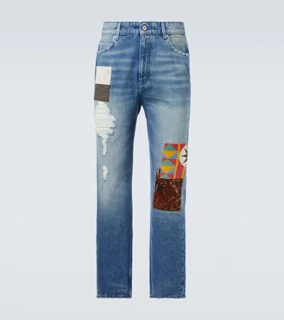 LOEWE PATCHWORK STRAIGHT JEANS