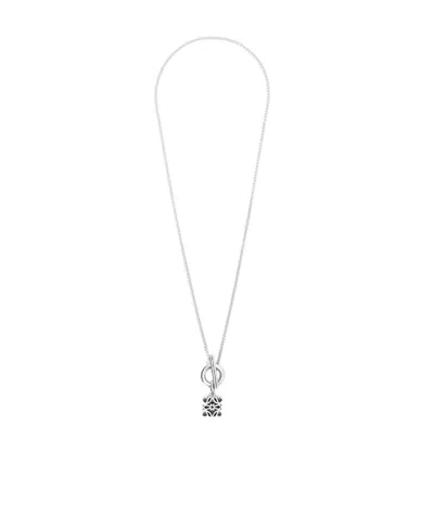 LOEWE ANAGRAM PENDANT IN STERLING SILVER