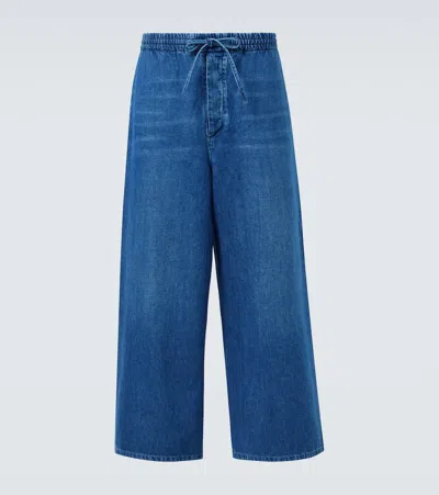 LOEWE PAULA'S IBIZA CROPPED WIDE-LEG JEANS