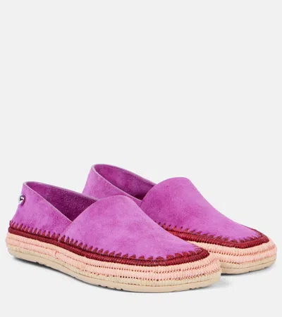 LOEWE PAULA'S IBIZA RIO SUEDE SLIP-ON SHOES