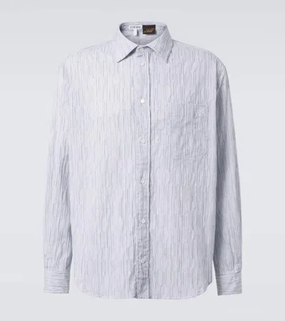 LOEWE PAULA'S IBIZA STRIPED COTTON-BLEND SHIRT