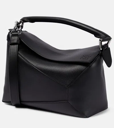 LOEWE PUZZLE EDGE SMALL LEATHER TOTE BAG