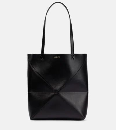 LOEWE PUZZLE FOLD MEDIUM LEATHER TOTE BAG