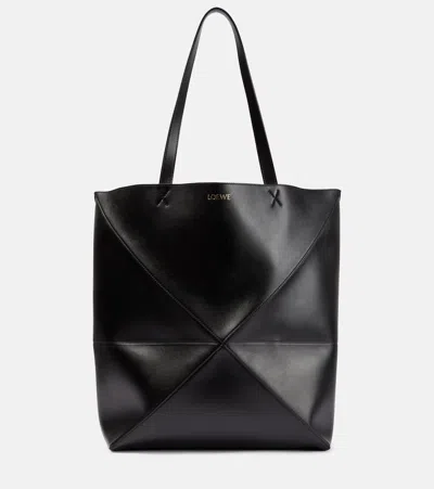 LOEWE PUZZLE FOLD XL LEATHER TOTE BAG