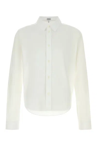 LOEWE CAMICIA IN POPELINE BIANCO  UOMO