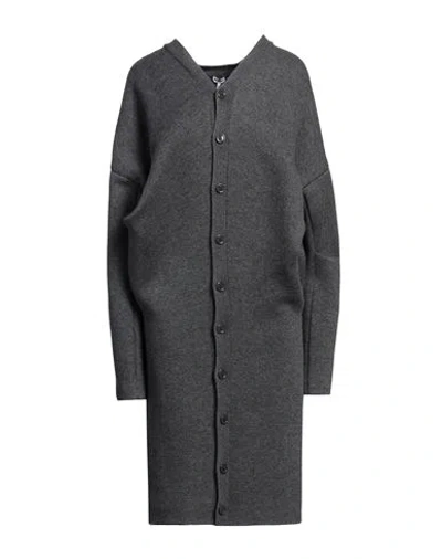 LOEWE LOEWE WOMAN CARDIGAN GREY SIZE S WOOL, COTTON, POLYAMIDE, ELASTANE