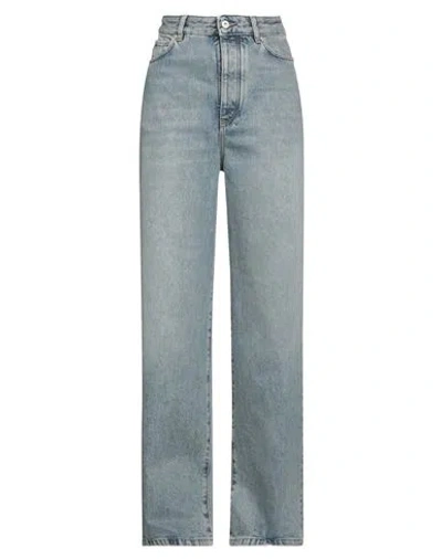 LOEWE LOEWE WOMAN JEANS BLUE SIZE 6 COTTON