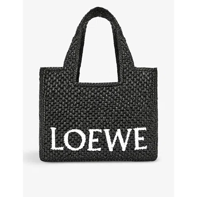 LOEWE WOMENS BLACK LOEWE X PAULA'S IBIZA SMALL RAFFIA TOTE BAG