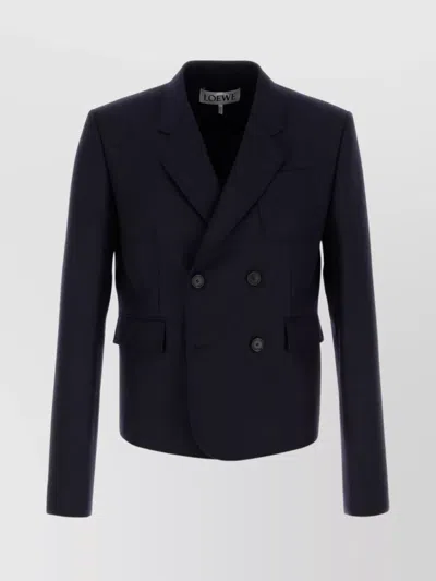 LOEWE WOOL BLAZER WITH FRONT POCKETS AND NOTCHED LAPEL
