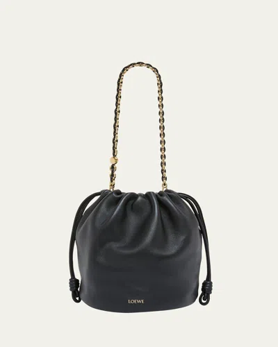 LOEWE X PAULA'S IBIZA FLAMENCO BUCKET BAG IN NAPA LEATHER WITH CHAIN