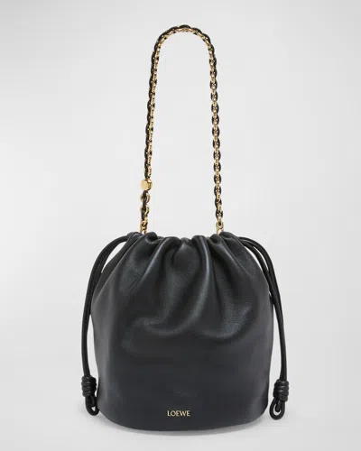 LOEWE X PAULA'S IBIZA FLAMENCO BUCKET BAG IN NAPA LEATHER WITH CHAIN
