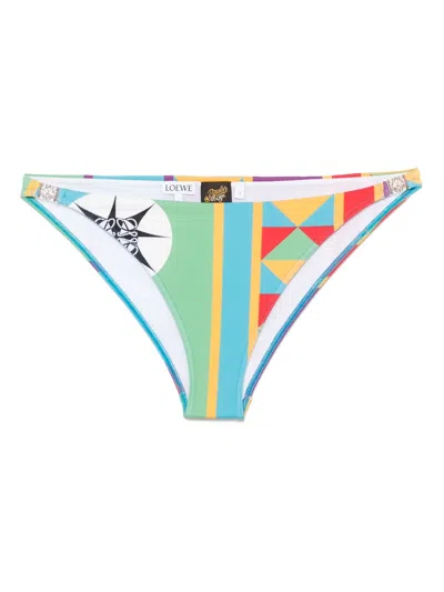 LOEWE X PAULA'S IBIZA GEOMETRIC-PRINT BIKINI BOTTOMS