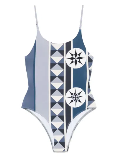 LOEWE X PAULA'S IBIZA GEOMETRIC-PRINT SWIMSUIT
