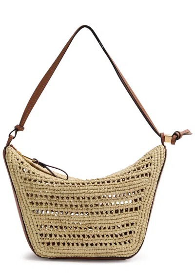 LOEWE LOEWE X PAULA'S IBIZA HAMMOCK HOBO MINI RAFFIA SHOULDER BAG