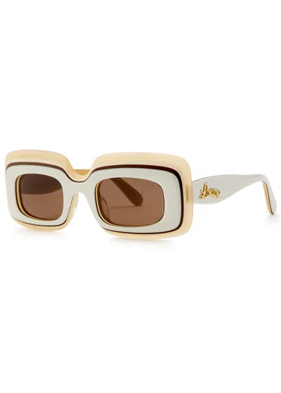 LOEWE LOEWE X PAULA'S IBIZA LAYERED RECTANGLE-FRAME SUNGLASSES