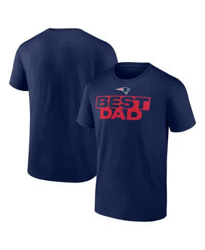 LOGO ATHLETIC MEN'S NAVY NEW ENGLAND PATRIOTS BEST DAD T-SHIRT