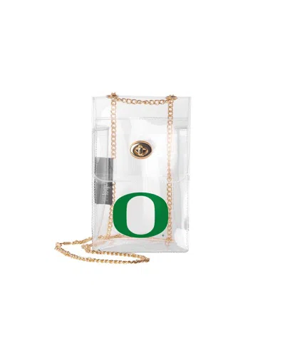 LOGO BRANDS OREGON DUCKS CLEAR ESSENTIAL CROSSBODY PURSE