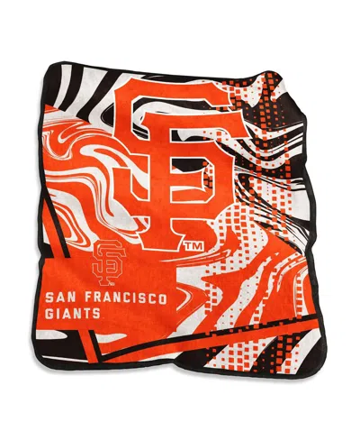 LOGO BRANDS SAN FRANCISCO GIANTS 50" X 60" SWIRL RASCHEL THROW BLANKET