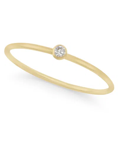 LOLA ADE 14K GOLD-PLATED CUBIC ZIRCONIA MINIMALIST RING