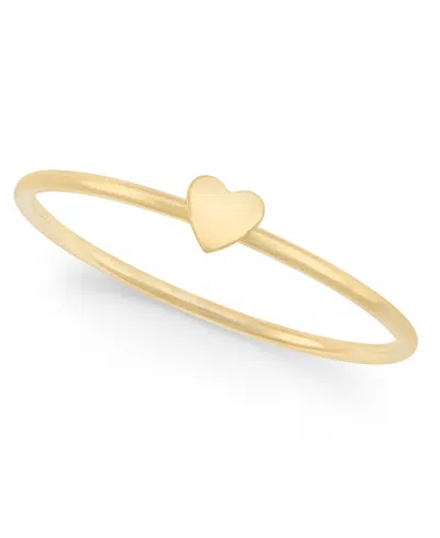 LOLA ADE 14K GOLD-PLATED HEART ACCENT STACK RING