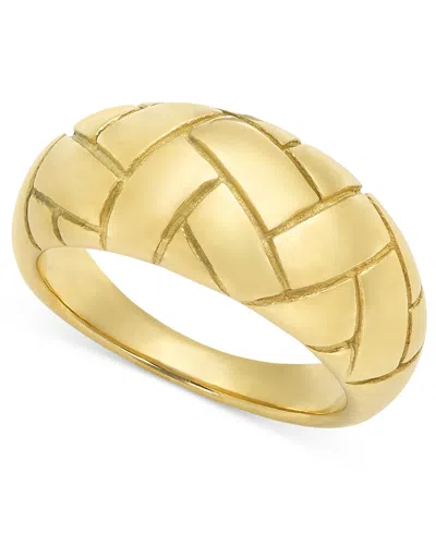 LOLA ADE 18K GOLD-PLATED STAINLESS STEEL BIRICKI-ETCHED RING