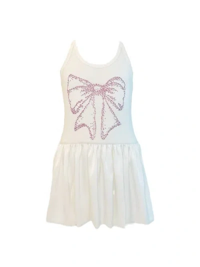 LOLA + THE BOYS LOLA + THE BOYS CRYSTAL BOW BUBBLE DRESS