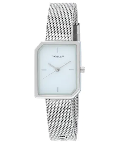 LONDON FOG UNISEX CAVERN SILVER ALLOY MESH WATCH, 24MM