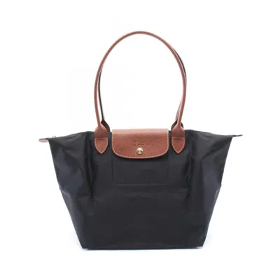 LONGCHAMP CANVAS LEATHER TOTE BAG (PRE-OWNED)