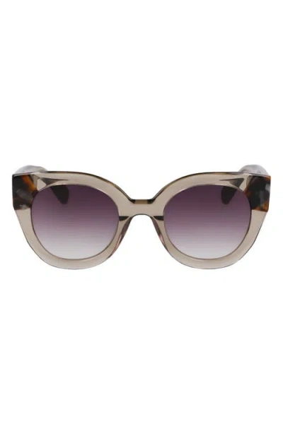LONGCHAMP LONGCHAMP HERITAGE 49MM SMALL ROUND SUNGLASSES