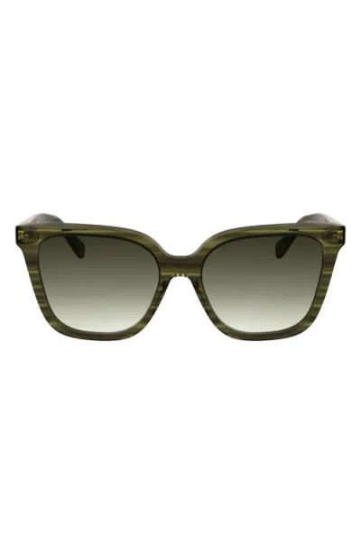 LONGCHAMP LONGCHAMP LE PLIAGE 55MM GRADIENT BUTTERFLY SUNGLASSES