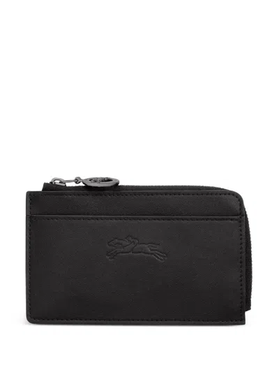 LONGCHAMP LE PLIAGE EMBOSSED LEATHER CARDHOLDER