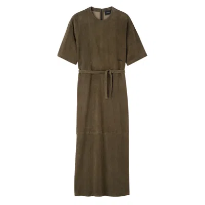 LONGCHAMP LEATHER LONG DRESS