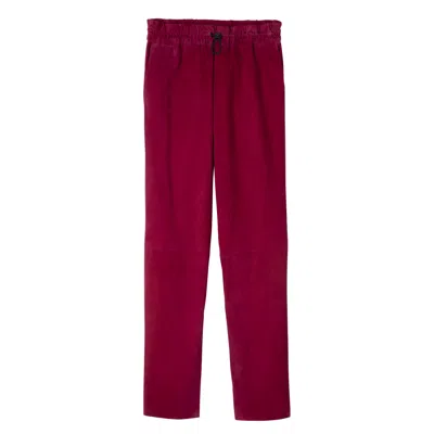 LONGCHAMP LEATHER STRAIGHT PANTS