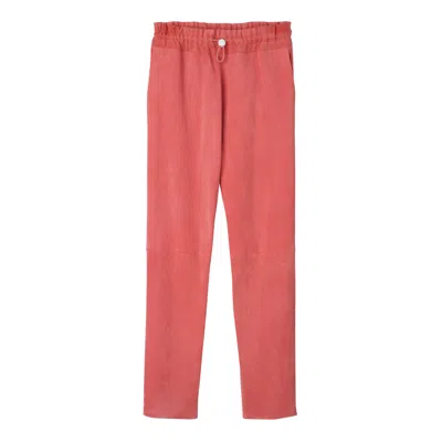 LONGCHAMP LEATHER STRAIGHT PANTS