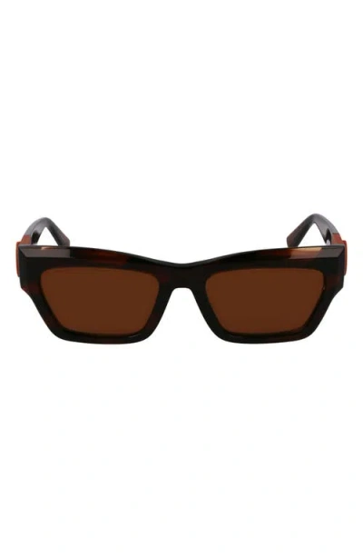 LONGCHAMP LONGCHAMP MEDALLION 53MM MODIFIED RECTANGULAR SUNGLASSES