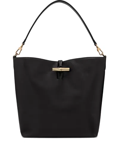 LONGCHAMP MEDIUM LE ROSEAU LEATHER SHOULDER BAG