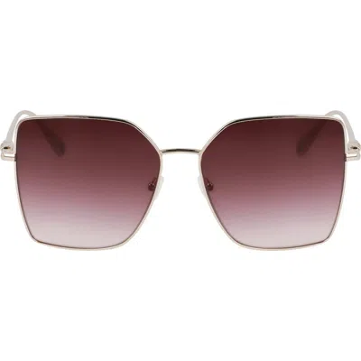LONGCHAMP LONGCHAMP ROSEAU 57MM GRADIENT BUTTERFLY SUNGLASSES