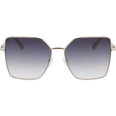 LONGCHAMP LONGCHAMP ROSEAU 57MM GRADIENT BUTTERFLY SUNGLASSES