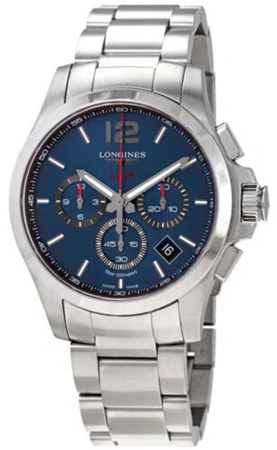 LONGINES LONGINES CONQUEST V.H.P. CHRONOGRAPH STEEL DATE QUARTZ MENS WATCH L3.717.4.96.6
