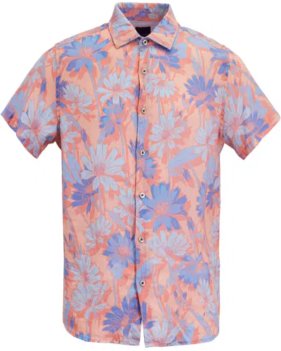 LORDS OF HARLECH MEN'S SERGIO SPRINGTIME LINEN SHIRT - PINK